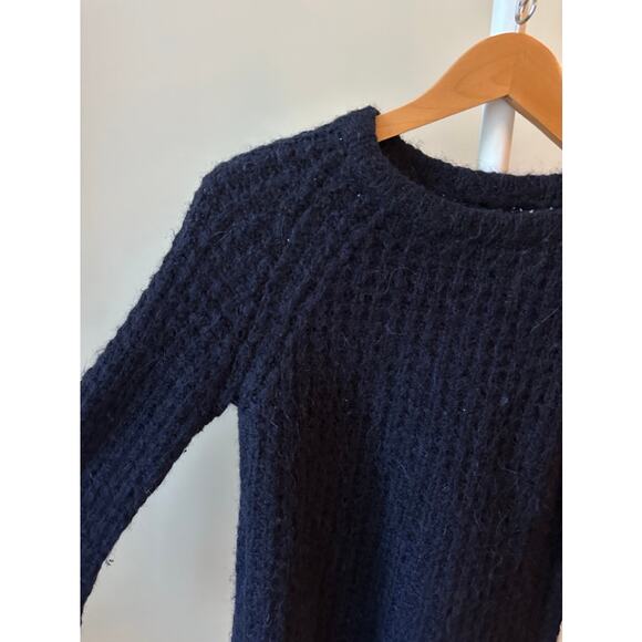 Maje Navy Alpaca Wool Textured Sweater, Size 1 - Picture 2 of 5